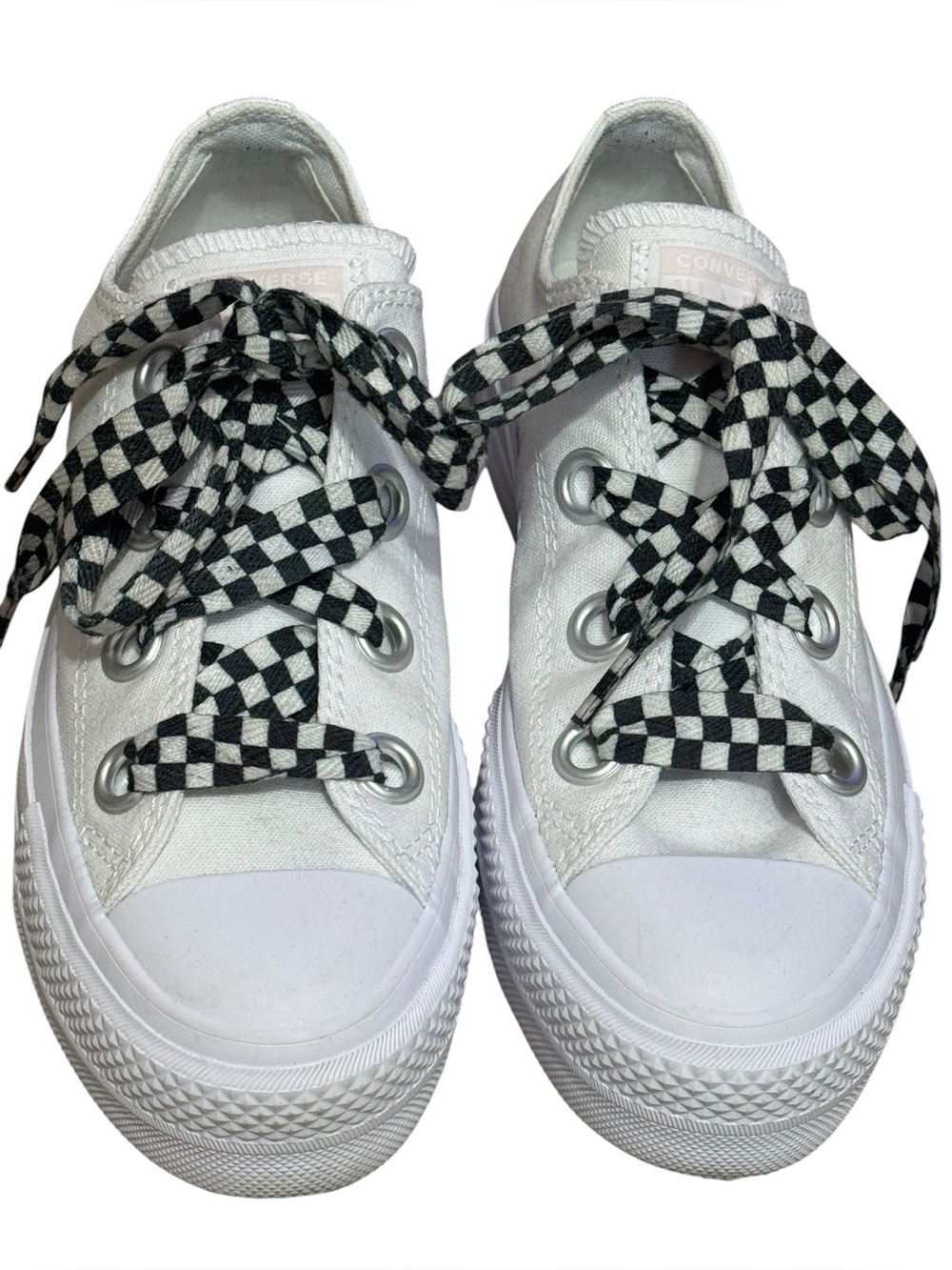 CONVERSE CHUCK TAYLOR All Star Lift Platform Sneakers W/ Checkered Laces EU 37.5 - Picture 4 of 16